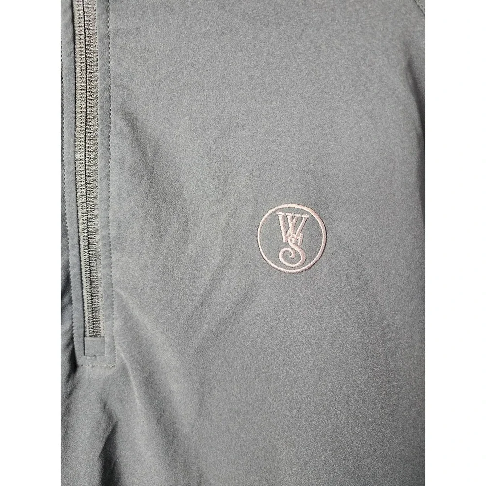 Zero Restriction Tour Series Mens Black Quarter Zip Short Sleeve Golf Windshirt